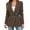 Coffee, variant on Women's Double Breasted Blazers Dressy Casual Notched Lapel Fashion Prom Wedding Midweight Suit Jackets with Pockets Pink XXL