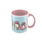 Pusheen Glass Of Milk Contrast Hello Kitty Mug