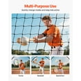 thumbnail image 6 of VEVOR Baseball Batting Cage, 19.9 x 12.0 x 8.2 FT Freestanding Portable Batting Cage, Hitting Cages with 30-Ply Knotted HDPE & Pitching Machine Opening, Battings Cages Netting for Indoor Outdoor, 6 of 9