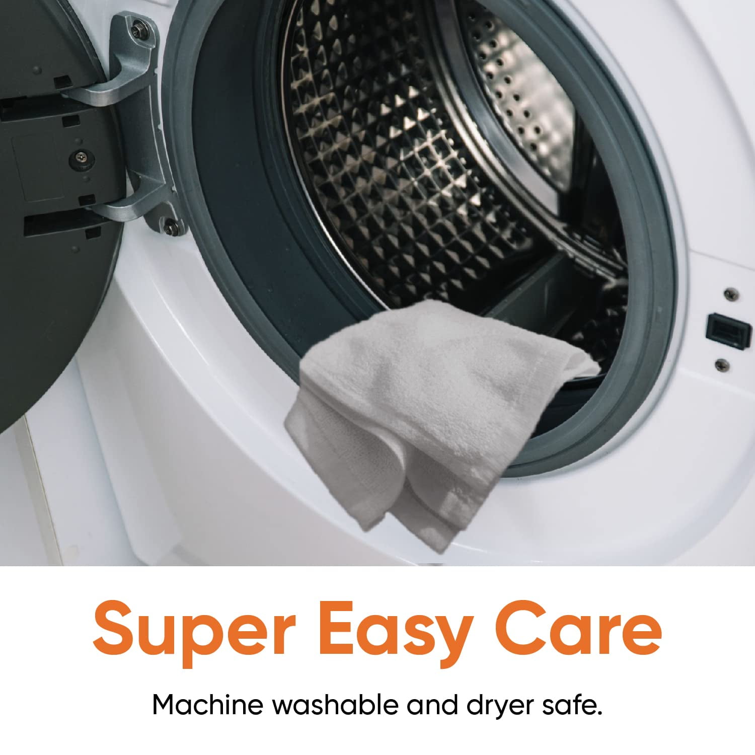 Superio Cotton Terry Washcloths Grey Towels 100% Cotton Cleaning Cloth 16" Rags Wash Clothes for Body and Face, Spa Towels, Multi Purpose (18, 16"x16")
