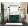 thumbnail image 6 of Pemberly Row 42" Aluminum MDF Single Bathroom Vanity in Green, 6 of 8