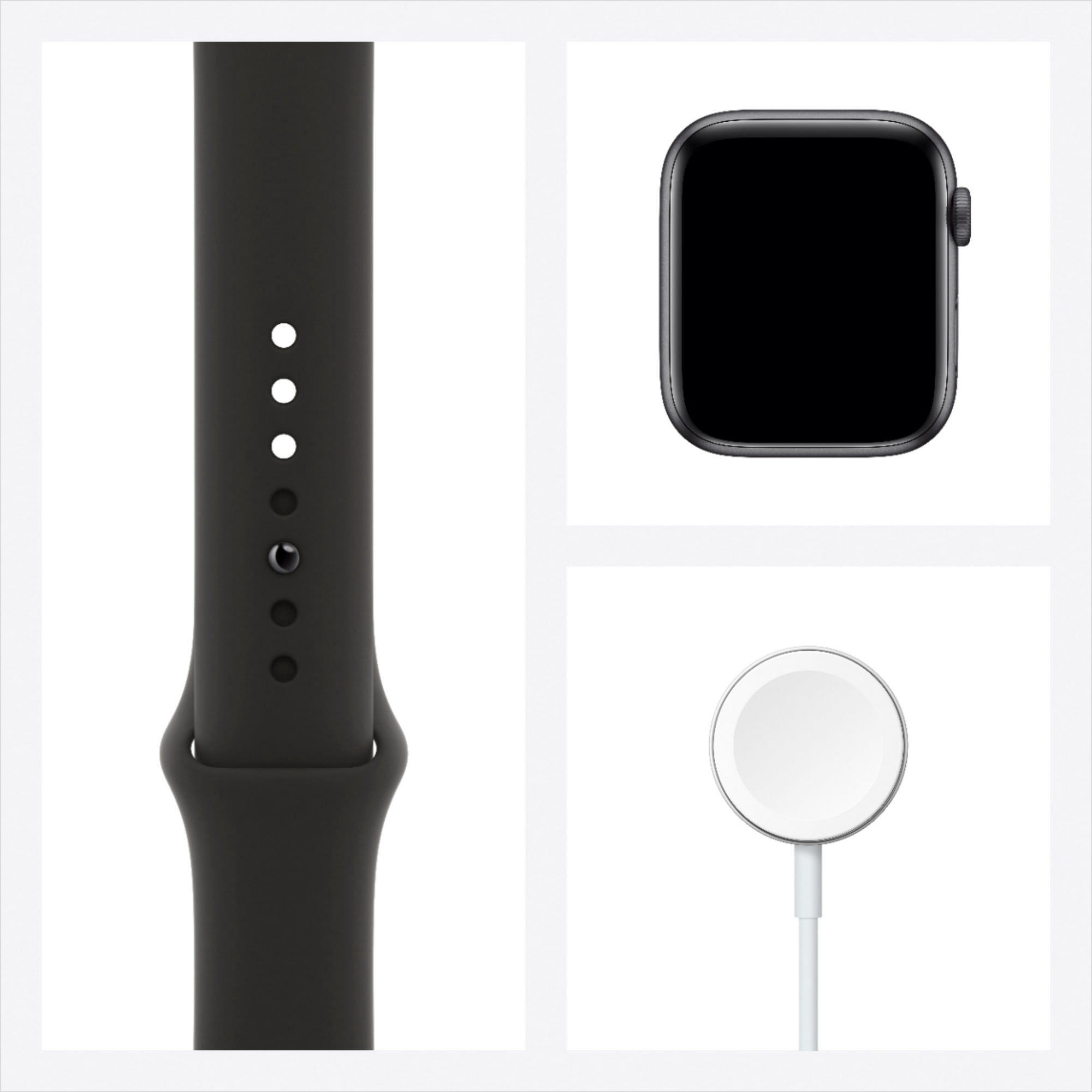 Restored Apple Watch Series 6 GPS + LTE, 44MM Space Gray Aluminum Case & Black Sport Band (Refurbished)