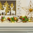 thumbnail image 3 of PMMIPNW Pine Cone Christmas String Lights Battery Operated, 6.5FT 20LED Christmas Garland with Red Berry Pine Cone Fairy String Lights for Indoor Outdoor Xmas Decorations, 3 of 8