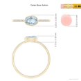 thumbnail image 5 of ANGARA Natural Bezel-Set Oval Aquamarine and Diamond Ring in 14K Yellow Gold for Women (Size-6x4mm) | March Birthstone, Birthday, Anniversary, Jewelry Gift for Women | Natural Aquamarine Ring, 5 of 9