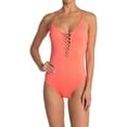 thumbnail image 1 of Laundry By Shelli Segal Crisscross Plunging One Piece Swimsuit In Size S, 1 of 1