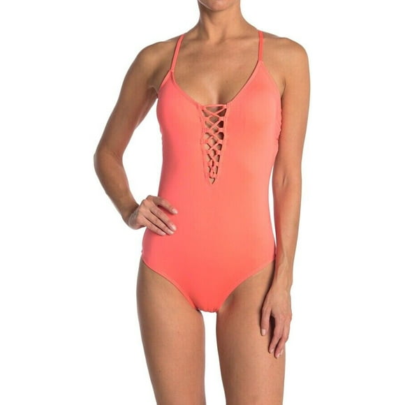 Laundry By Shelli Segal Crisscross Plunging One Piece Swimsuit In Size S
