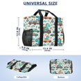 thumbnail image 3 of Cartoon Dinosaur in Car Reusable Grocery Bags with Handle Side Pocket Waterproof Shopping Portable Tote, 3 of 8