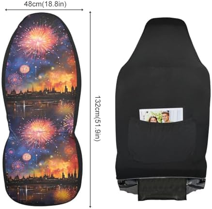 Colorful Firework Car Seat Covers Universal Waterproof Car Seat ...