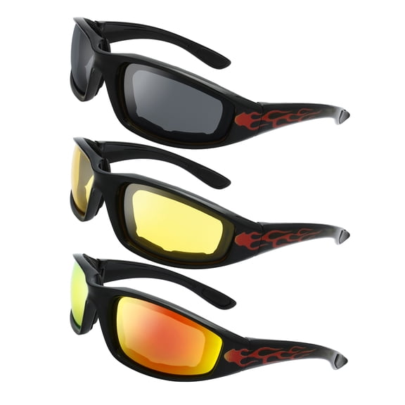 Riding Glasses Padded Frame Lens Block 100% UVB for Outdoor Activity Sport - Gift Idea for Men Women - FR14009