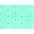 thumbnail image 1 of Ahgly Company Indoor Rectangle Solid Turquoise Blue Modern Area Rugs, 2' x 4', 1 of 4