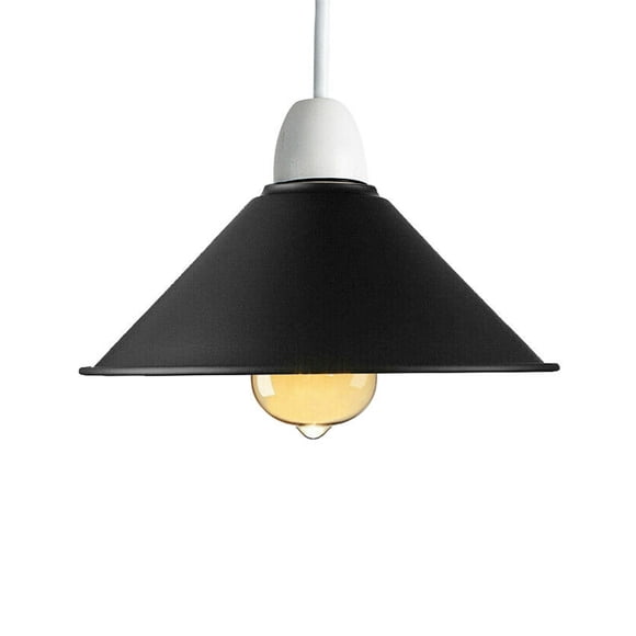 Vintage Industrial Black E27 Metal Ceiling Pendant Lamp Shade Retro Loft Hanging Light