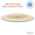 thumbnail image 4 of Wood Circles 24 inch, 1/4 Inch Thick, Birch Plywood Discs, Pack of 2 Unfinished Wood Circles for Crafts, Wood Rounds by Woodpeckers, 4 of 8
