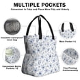 thumbnail image 3 of Pioneer Flower Floral Print Pattern Drawstring Lunch Bag Women - Drawstring Lunch Bag Insulated for Work Office - Stain-Resistant Large Lunchbags for Women with Multi-Pockets, 3 of 6