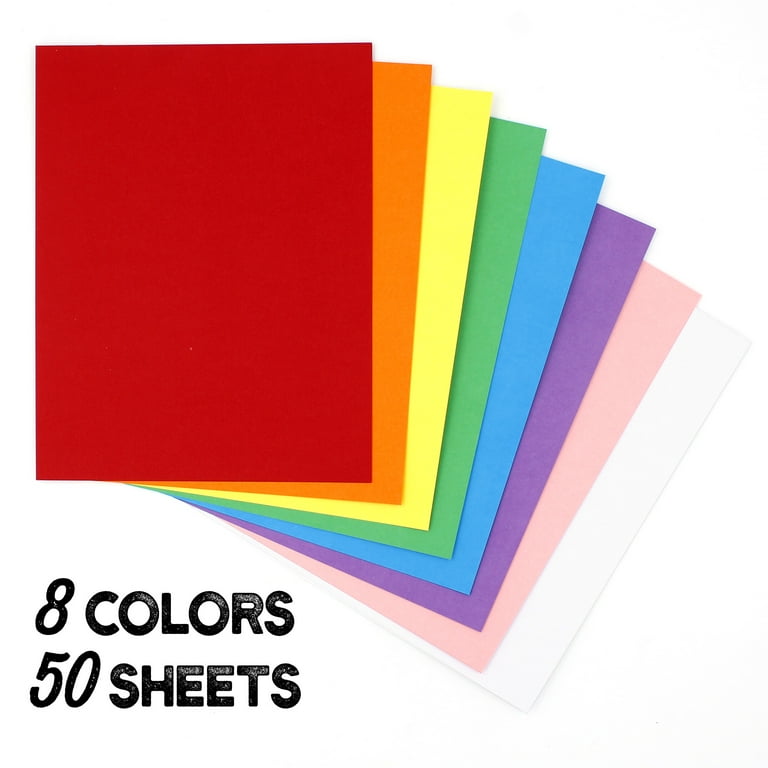 Color Card Stock Paper, 8.5 x 11/50 Sheets Per Pack - Red Color