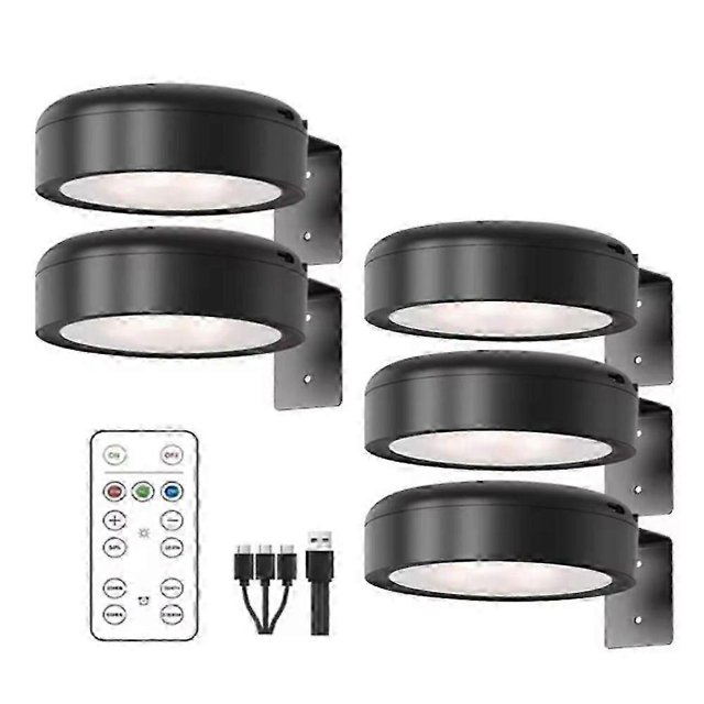5Pcs Picture Lights for Wall Rechargeable Poster Lights with Remote and Timer Art Display Light for Art Display Picture Frame