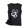 thumbnail image 5 of Timegard Camisoles pour Femmes Col Rond Imprimé Cœur Sans Manches Confortables Décontractées Amples Chemises Hauts Blouse, 5 of 5