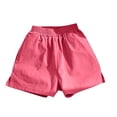 thumbnail image 2 of Kids Girls Athletic Shorts Elastic Waist Summer Casual Sport Activewear with Pockets Breathable Running Lounge Pants Lightweight Workout Sweatshorts, 2 of 9
