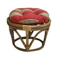 thumbnail image 3 of Blazing Needles 18-inch Round Spun Polyester Tufted Footstool Cushion-Color:Lyndhurst Raven, 3 of 3
