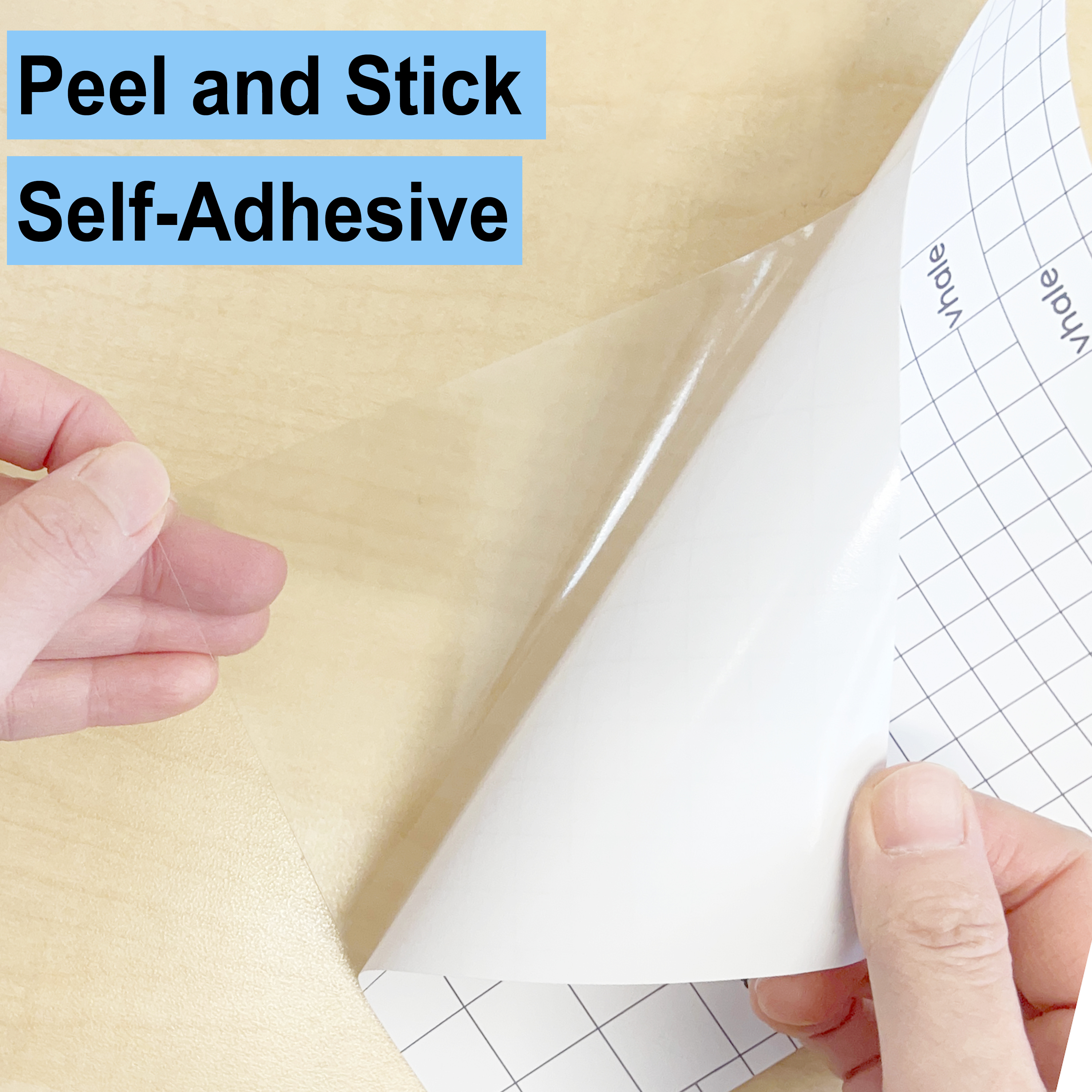 VHALE Glossy Clear Self-adhesive Overlay Laminating Sheet Contact Papers, 7 X 8 Inches, 3.15 Mil, Pack of 100