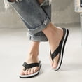 thumbnail image 6 of Men Slippers Arch Support Summer Comfortable Slip On Lightweight Flat Indoor Outdoor Beach Casual Walking Party Vacation Open Toe Men's Shoes, 6 of 9