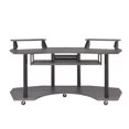 thumbnail image 4 of ACME 71" Eleazar Music Recording Studio Home Office Desk, Black Oak Finish, 4 of 10