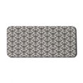 thumbnail image 1 of Damask Computer Mouse Pad, Contemporary Western Damask Motif with Weave Effect Floral Leaves Graphic Design, Rectangle Non-Slip Rubber Mousepad X-Large, 35" x 15", Beige Black, by Ambesonne, 1 of 2