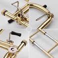 thumbnail image 2 of Yeacher Upgraded Intermediate Bb Flat Tenor Slide Trombone with F Trigger Including Mouthpiece Carry Case Gloves Cleaning Cloth, 2 of 7