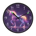 thumbnail image 2 of Voice Activated Clock with Glow Light 12 Inch Large Silent Wall Clock Battery Operated for Home Decor Glowing Unicorn, 2 of 8