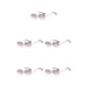 thumbnail image 1 of Lentes de alta definición Qarigey dorado gris rectangulares, 1 of 6