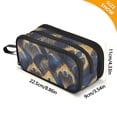 thumbnail image 4 of FORMRS Pencil Case with 3 Compartments Zipper Pouch, Elementary School Level and up, Blue Peacock Feathers Pattern, 4 of 8