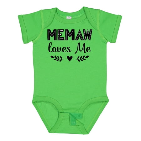 

Inktastic My Memaw Loves Me Outfit Gift Baby Boy or Baby Girl Bodysuit