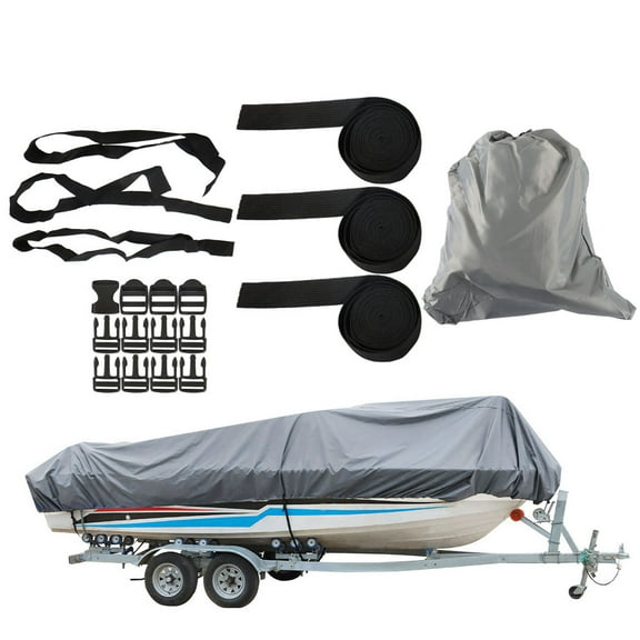 ALL-CARB Heavy Duty Boat Cover 600D Trailerable Replacement for V-Hull 14-16 90