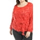 thumbnail image 4 of Blusa con diseño texturizado Roman Fashion / Tallas Extras, 5105 (Rojo) rojo 36, 4 of 7