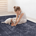 thumbnail image 4 of Naar Maval 8X10 Area Rug, Black/Gray Oriental, Machine Washable Rugs for Living Room, Non-Slip, Non-Shedding and Foldable Rugs, 4 of 10