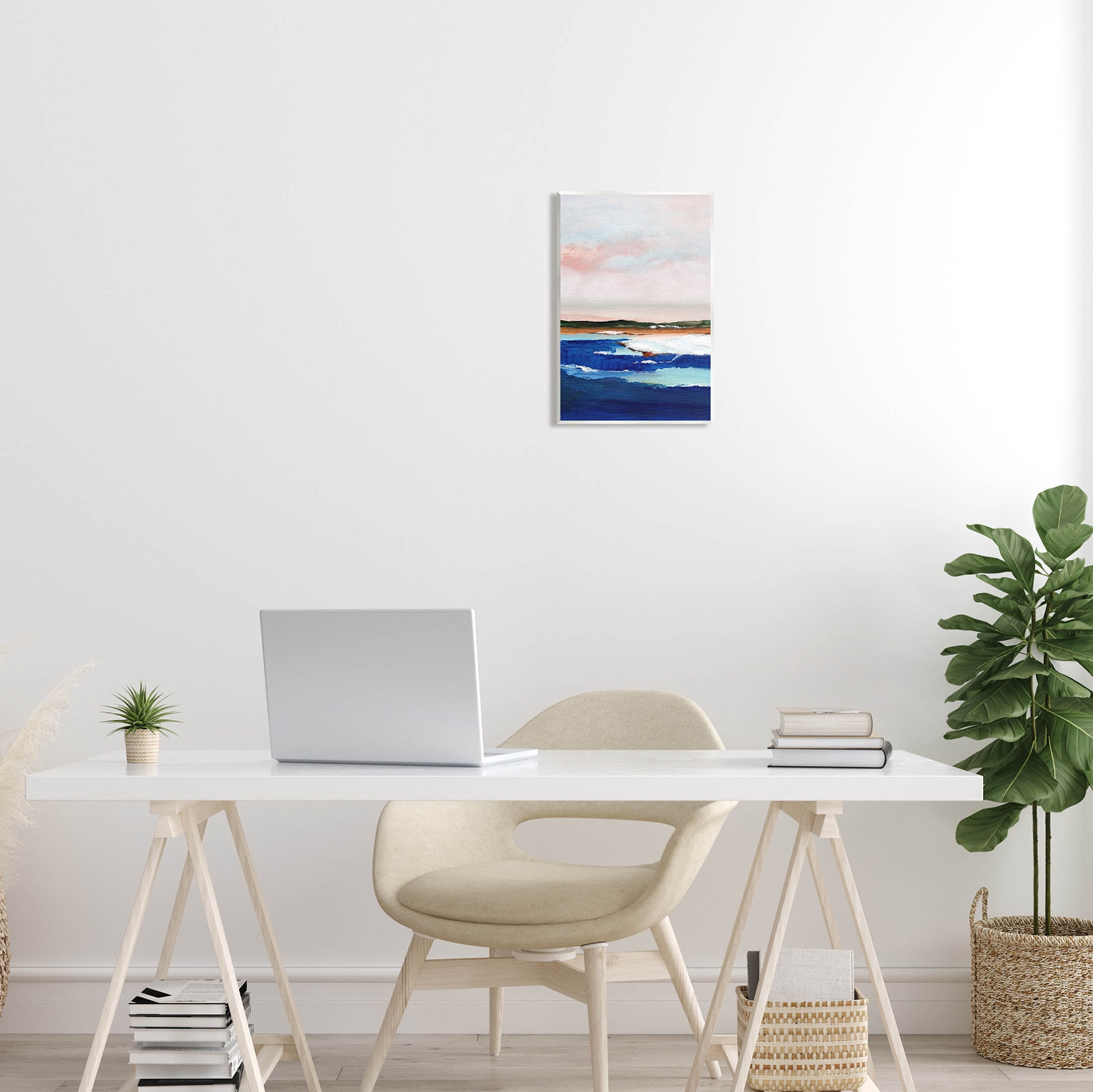 Stupell Industries Distant Land Ocean Waves Painting Painting Unframed Art Print Wall Art, Design by Nikita Jariwala
