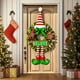 thumbnail image 4 of Seyotauo Merry Christmas Door Cover 35x71 Christmas Gift Box Present Hanging Banner Decoration Winter Holiday Bow Window Door Cover Stripes Ornaments Year Party Home Wall Outdoor, 4 of 6