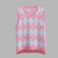 thumbnail image 4 of Christmas Sweaters for Women V Neck Pattern Knit Sweater Vest Soft Yarn Pullover Sleeveless Top For Casual Outfit And Daily Wear With Comfortable Loose Fit Design Ugly Christmas Sweaters, 4 of 4