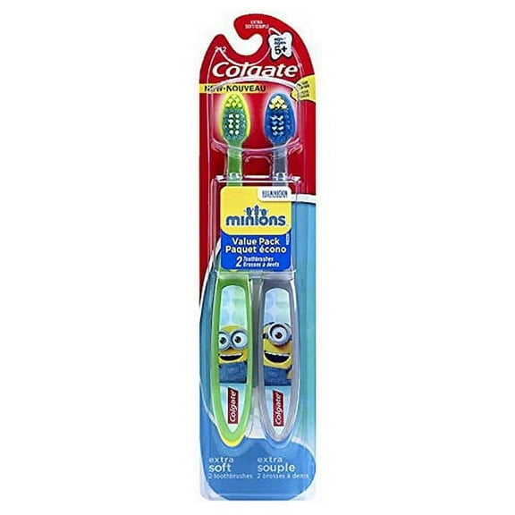 Colgate Minions Extra Soft Toothbrush, For ages 5  - 2 ea, 2 Pack