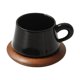 thumbnail image 1 of Taza de café de cerámica con platillo, vajilla de café, taza de café de 300 ml, taza de para té de la tarde, café en casa, café con leche, 1 of 9