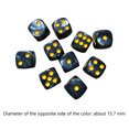 thumbnail image 4 of FLhrweasw 10 Uds. Dados Juego Mesa 16mm Esquina Redonda 6 Lados Barra Juegos Pub Dados (negro), 4 of 6