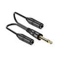 thumbnail image 2 of Cable adaptador divisor en Y, cable para altavoz, conector jack, adaptador macho a 2 hembra de 6,35 mm para altavoces de guitarra Monocanal, 2 of 8