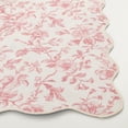 thumbnail image 6 of Mainstays Pink Floral Faux Fur Scalloped Indoor Area Rug, 4 ft x 5 ft 6 in, 6 of 8