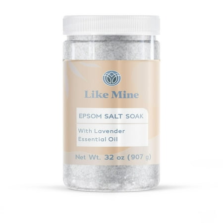 Like Mine Epsom Salt Soak with Lavender Essential Oil, 2lb, Bath & Foot Soak, Magnesium Sulfate Blend