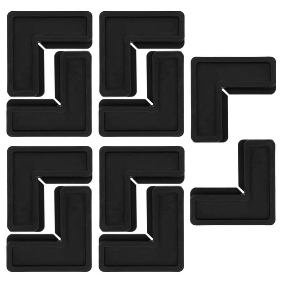 KALLORY 10 Pcs Window Screen Corner Replacement Corners Bracket Door Mesh Black