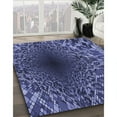 thumbnail image 3 of Ahgly Company Machine Washable Indoor Round Transitional Light Slate Blue Area Rugs, 6' Round, 3 of 7