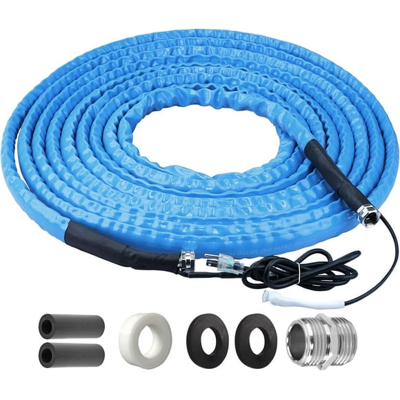 Heated Water Hose 75FT for RV, -20 ℉ Freeze Protection Heated Water Hose with Energy-Saving Thermostat, Lead and BPA Free for RV/Home/Garden