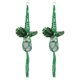 thumbnail image 1 of Soportes de plantas de macramé Uxcell para interiores, estante para plantas colgante con base de madera resistente para colgar en la pared, techo o ventana, paquete de 2 en verde, 1 of 7