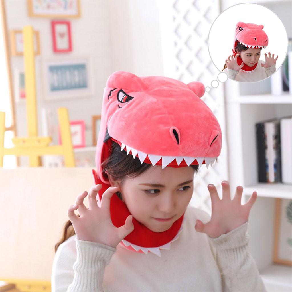 Plush Dinosaur Hats Cosplay Headgear Dress Up Party Hats For Kids Adult