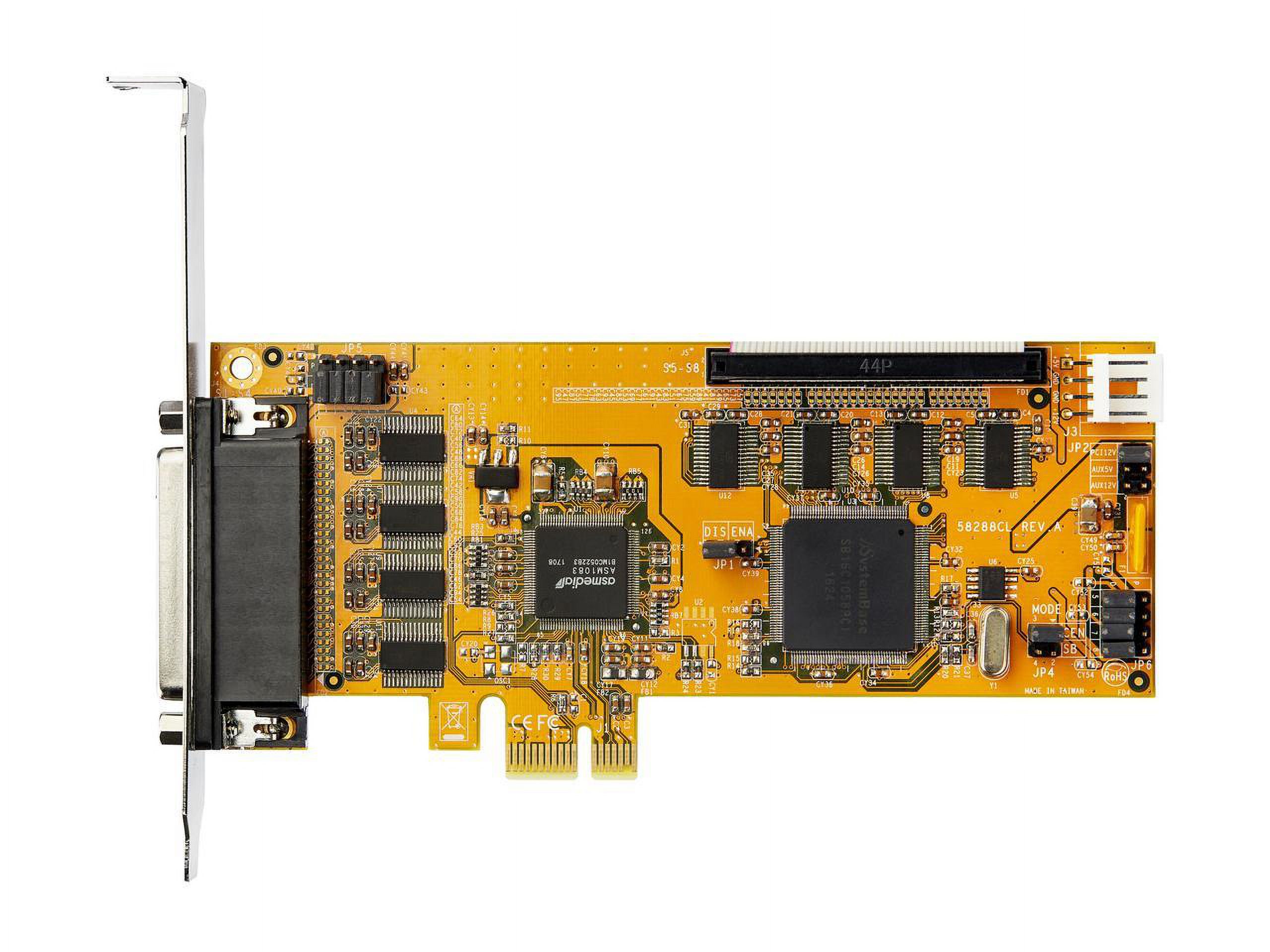 StarTech.com PEX8S1050LP 8-Port PCI Express Serial Card - 16C1050 UART RS232 - PCIE Low Profile Bracket - DB9 Serial Card (PEX8S1050LP) - image 4 of 6