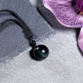 thumbnail image 2 of Collar de ojo de tigre de 16 mm con colgante de obsidiana natural y amatista adecuado para hombres y mujeres, 2 of 6